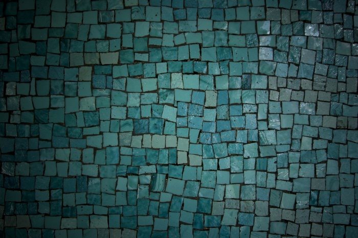 Blue mosaic tile texture