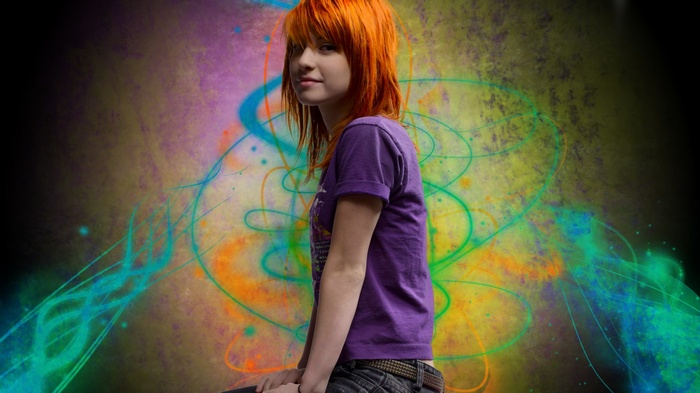 Hayley Williams with orange hair