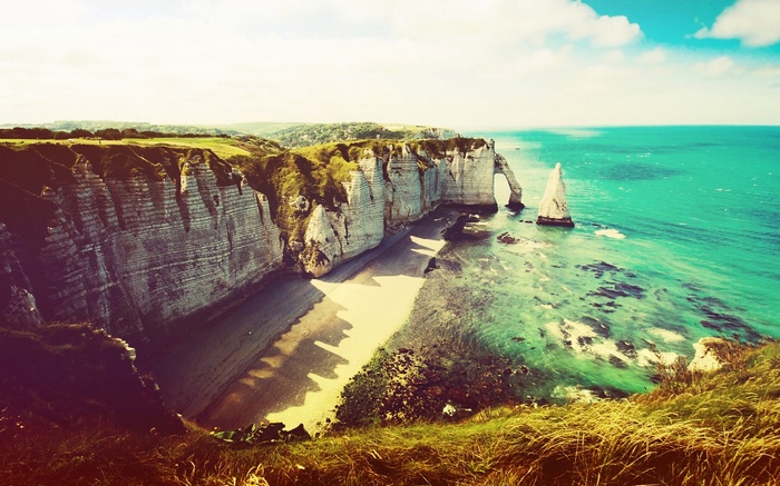 Etretat Cliffs and the English Channel