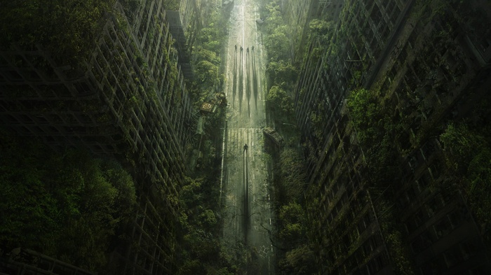 Wasteland 2 apocalyptic overgrown city street