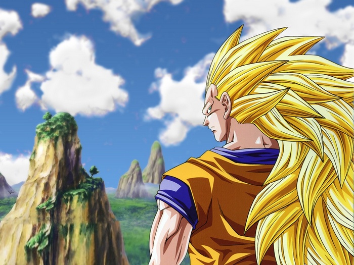 Son Goku in Super Saiyan 3 form