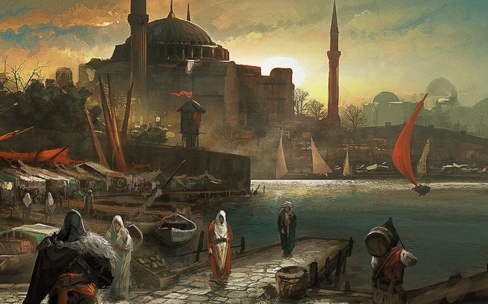 Assassin's Creed Revelations: Istanbul Harbor at Sunset