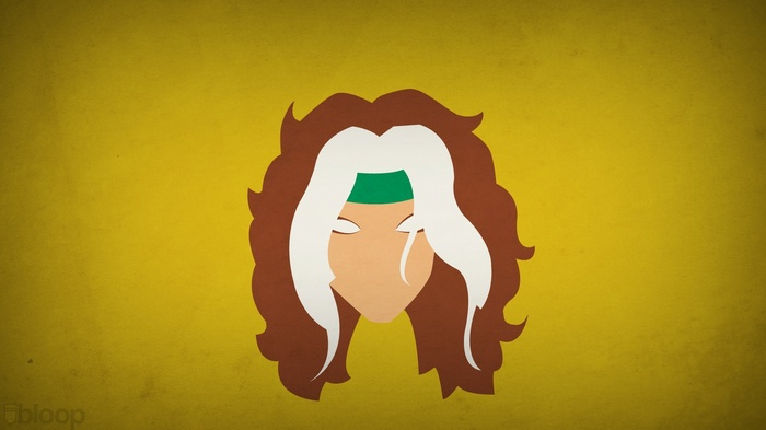 Rogue from X-Men minimalist portrait