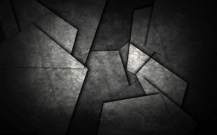 Monochrome abstract geometric shapes with grunge texture