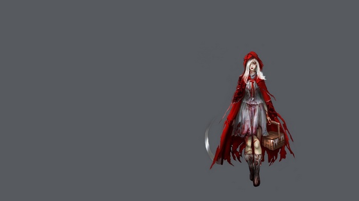 Little Red Riding Hood with a basket