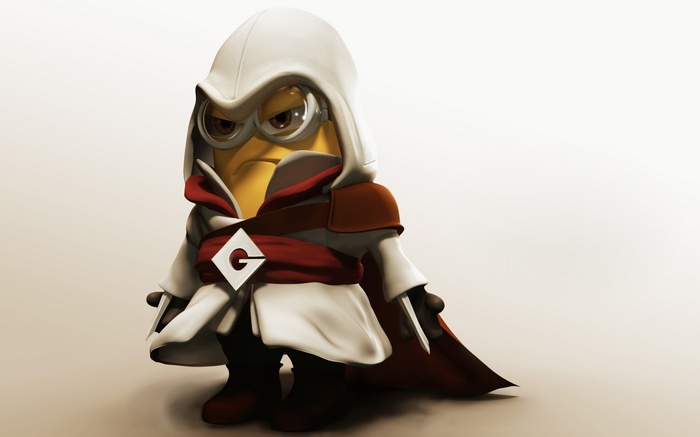 Minion dressed as Assassin's Creed character