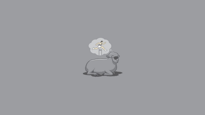 Sheep dreaming of running hurdles