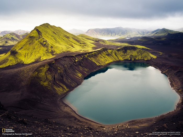 National Geographic Landscape with Crater Lake