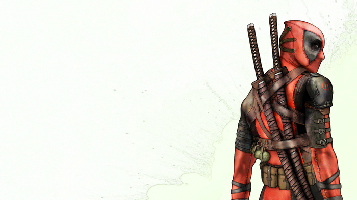 Deadpool with swords and grenades