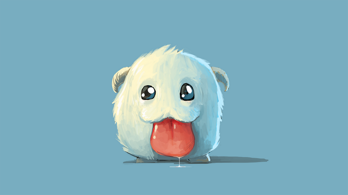 Poro from League of Legends with tongue out