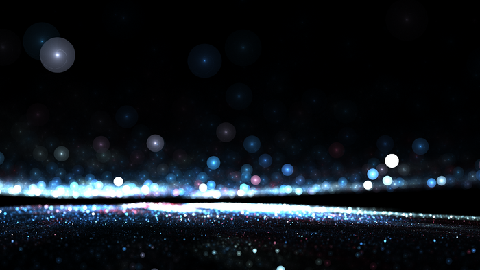Abstract fractal lights and bubbles