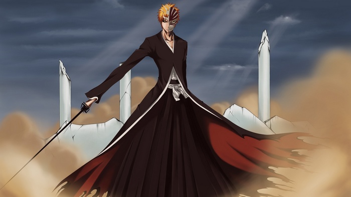 mask, Hollow, palace, Bleach, Kurosaki Ichigo, anime, bankai, dust