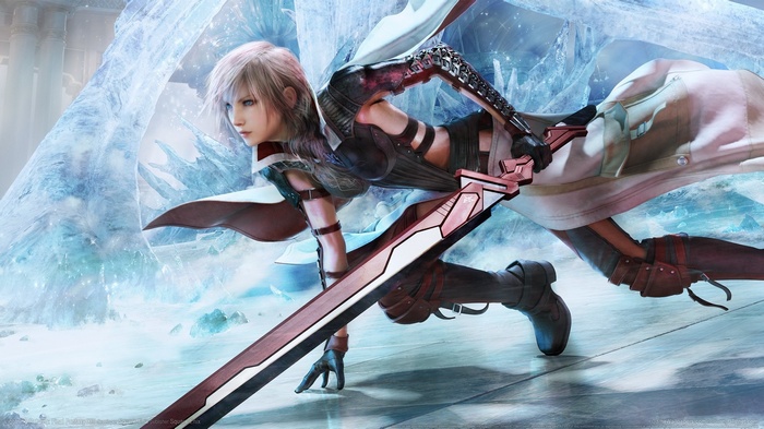 sword, ice, video games, Claire Farron, Final Fantasy XIII
