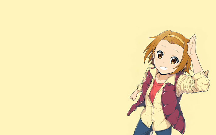 Tainaka Ritsu from K-ON! on a simple background