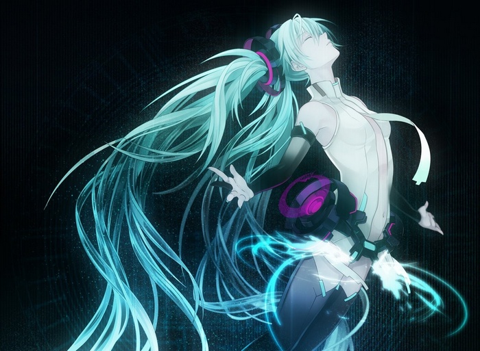 Hatsune Miku Append, closed eyes, anime girls, Hatsune Miku, anime, Vocaloid