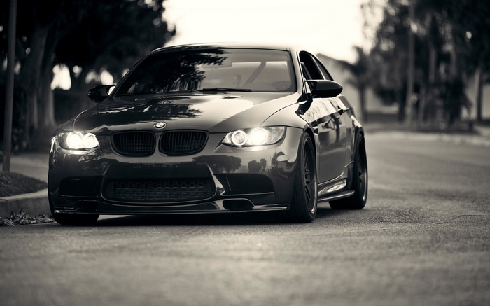 Black BMW M3 parked on a street
