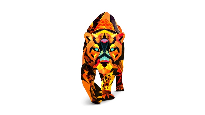 Geometric Leopard Artwork by Justin Maller