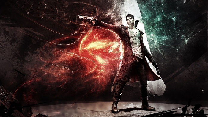 Dante from DmC: Devil May Cry with pistols