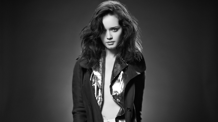 Alexis Bledel in a monochrome portrait