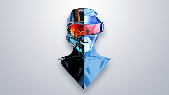 Digital artwork of a futuristic bust by Justin Maller