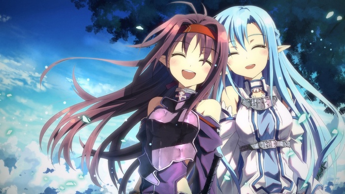 Yuuki Asuna and Konno Yuuki from Sword Art Online