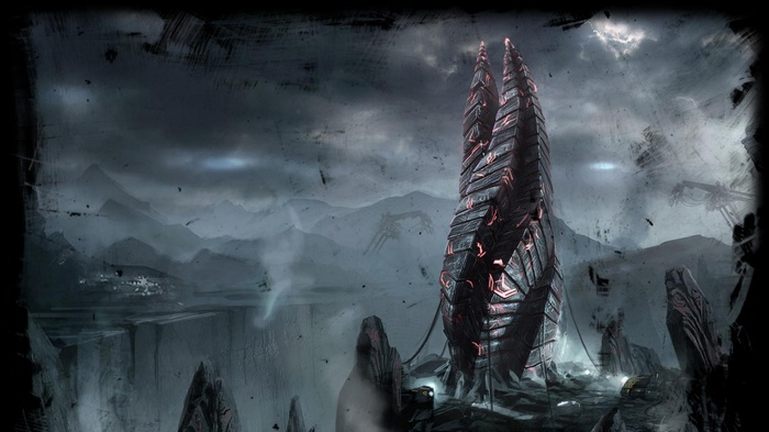 Dead Space Marker on a desolate alien planet