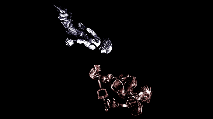 Kingdom Hearts Riku and Sora in battle