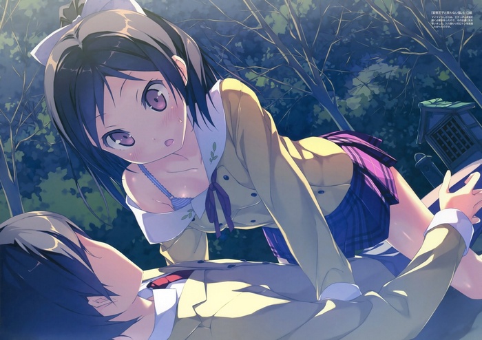 Maimaki Mai, Yokodera Youto, anime girls, school uniform, anime, visual novel, Hentai Ouji to Warawanai Neko, Kantoku