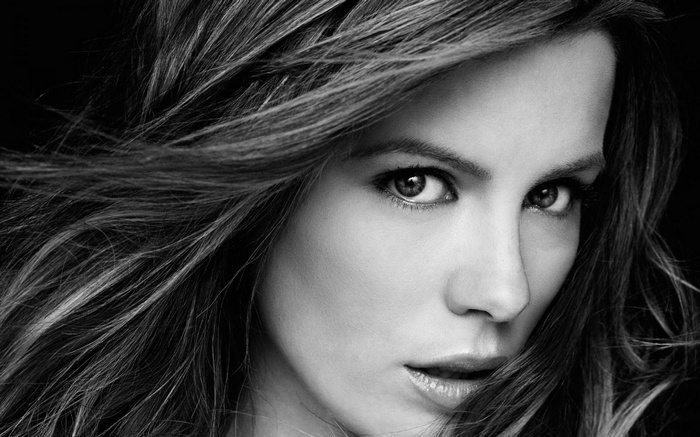 Monochrome portrait of actress Kate Beckinsale