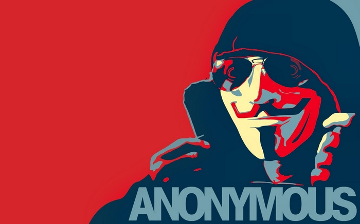 Anonymous Guy Fawkes Mask with Red Background