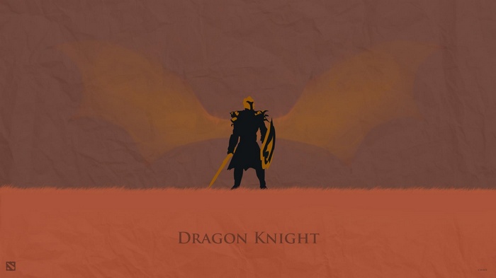 Dota 2 Dragon Knight Silhouette with Wings