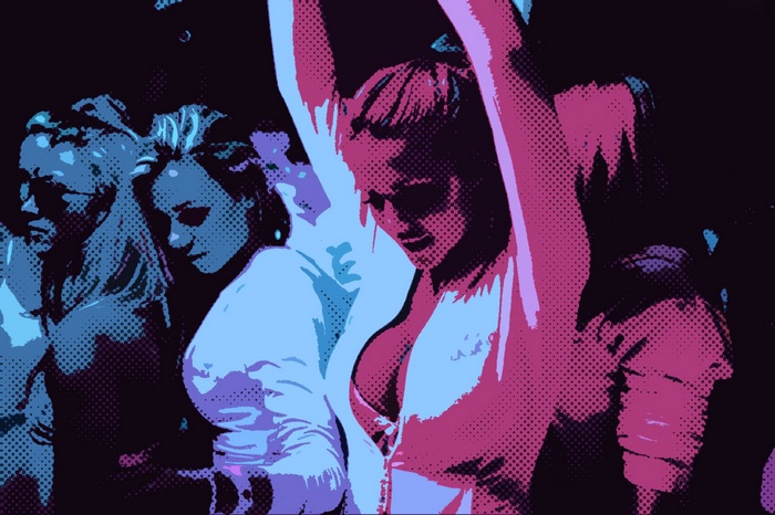 Women dancing at Sensation White event