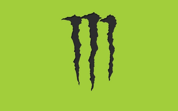 Monster Energy logo on a green background