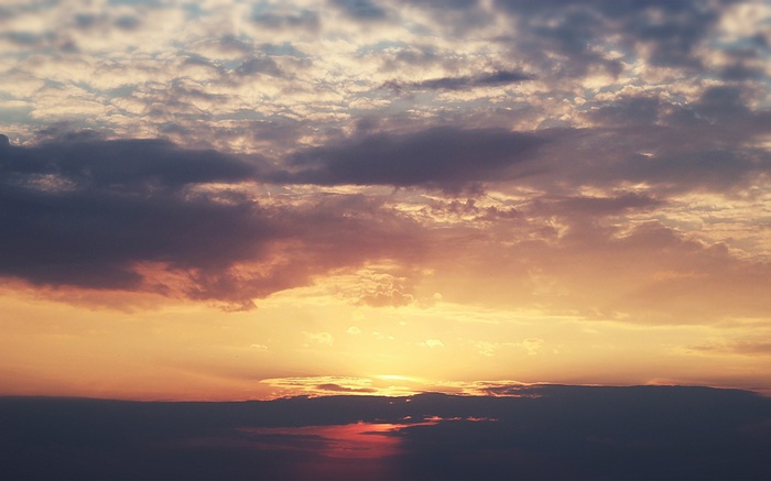 Sunset sky with clouds
