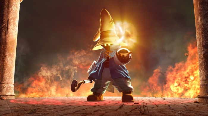 Vivi Ornitier casting magic in Final Fantasy