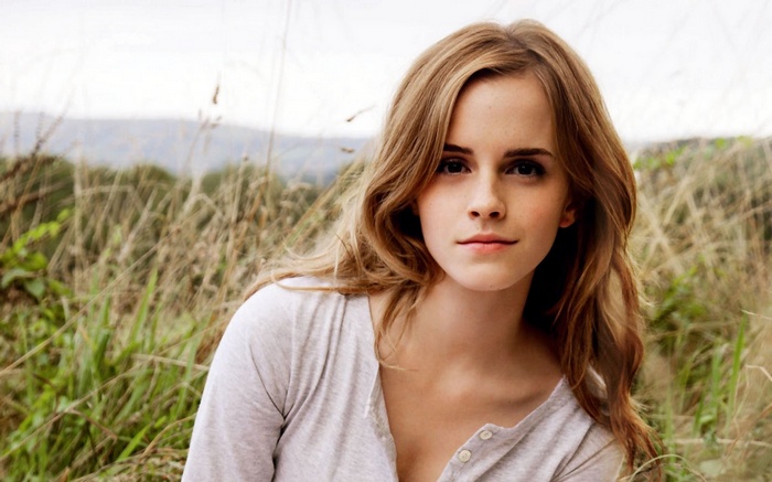 Women Celebrity Blonde Face Emma Watson Actress Women Outdoors