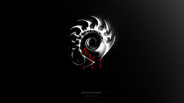 Starcraft II Zerg Symbol with Blood