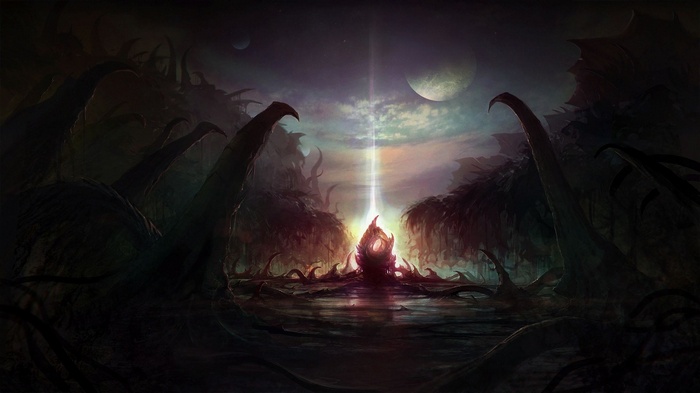 StarCraft II: Heart of the Swarm alien landscape