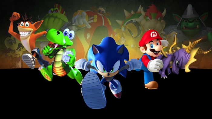 Super Mario Spyro Sonic the Hedgehog Crash Bandicoot Croc Video Games