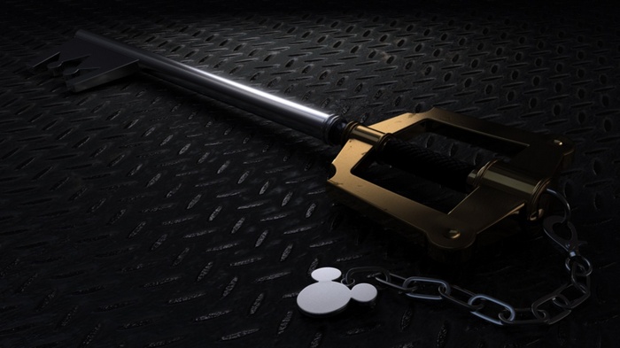 Kingdom Hearts Keyblade with Mickey Mouse charm