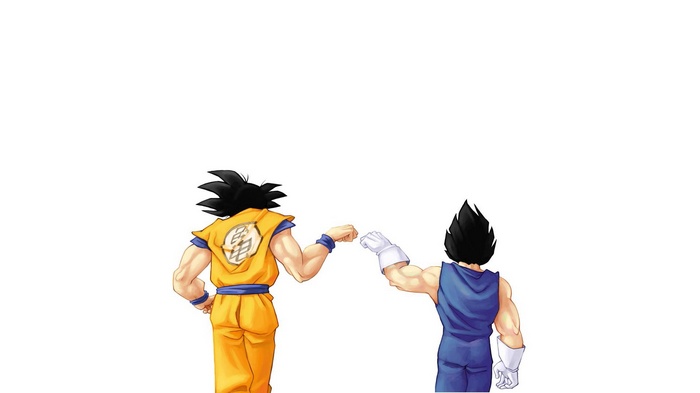Goku and Vegeta Fist Bumping