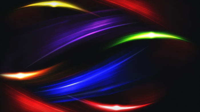 Shapes Digital Art Wavy Lines Colorful Abstract Glowing