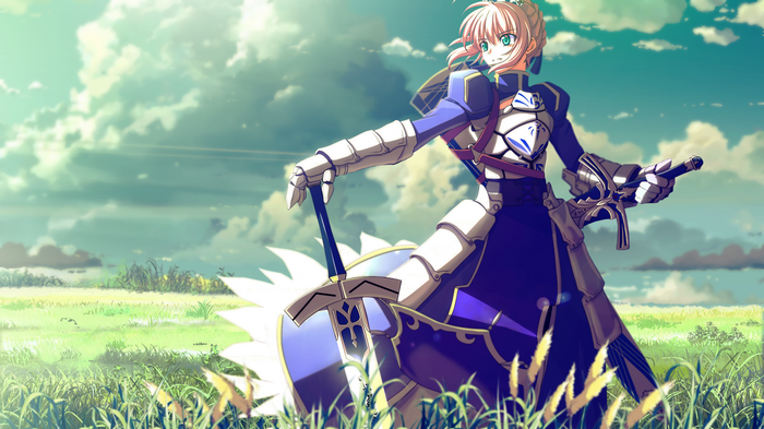 Saber from Fate Series in a Field