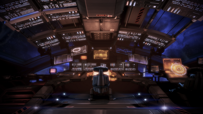 Cockpit of the Normandy SR-2 from Mass Effect 3