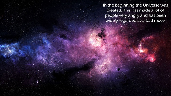 The Hitchhiker's Guide to the Galaxy: Universe Creation