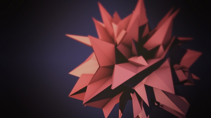 Abstract geometric render with sharp edges