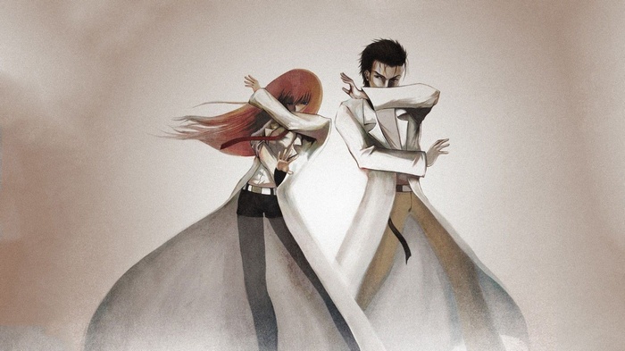 Makise Kurisu and Okabe Rintarou from Steins;Gate