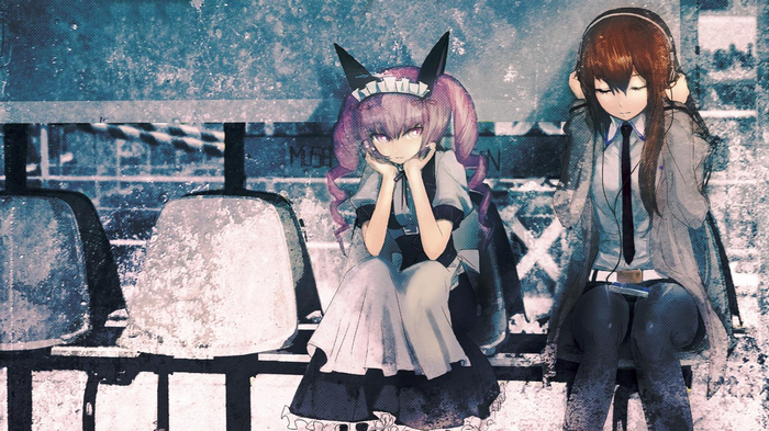 Faris NyanNyan and Makise Kurisu from Steins;Gate