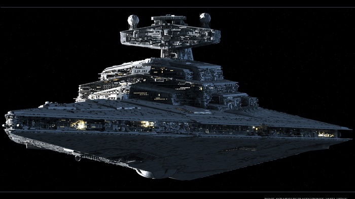 Star Wars Imperial Star Destroyer in space