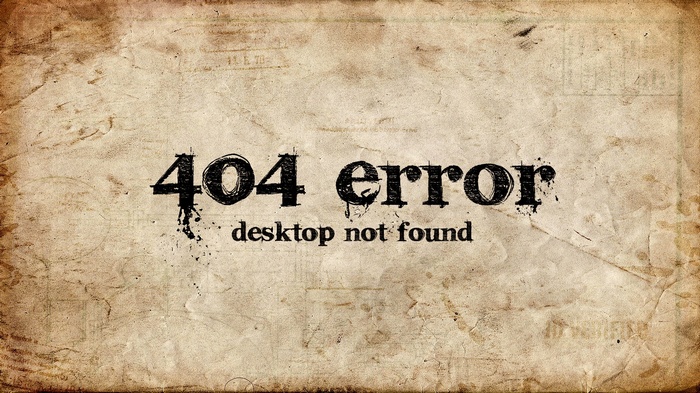 404 Error Desktop Not Found Grunge Text
